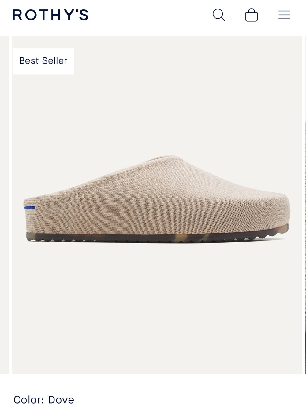 💖SPOTLIGHT💖NWOT Rothy’s Casual Clog in Dove - Picture 5 of 10